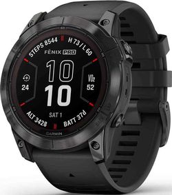 Garmin Fēnix 7 Pro Sapphire Solar Edition Carbon Gray DLC Titanium / Black Band - 010-02777-11