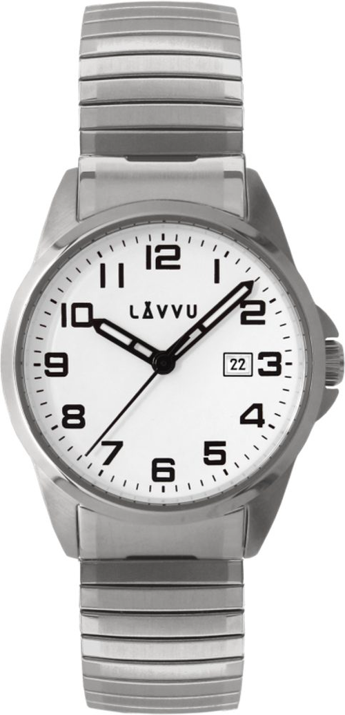 Pánské pružné hodinky LAVVU LWM0020 STOCKHOLM Big White
