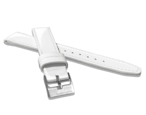 Bílý kožený řemínek MINET s vysokým leskem GLAMOUR - 22