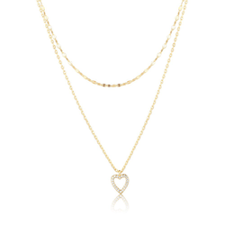 Náhrdelník JVD SVLN0637X61GO45 stříbrný