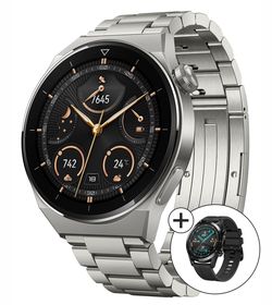 HUAWEI WATCH GT 3 Pro 46mm Odin-B19M Light Titanium Strap 55028834 + Watch GT 2 46mm black