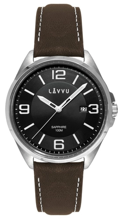 Pánské hodinky LAVVU LWM0095 HERNING Black/Top Grain Leather