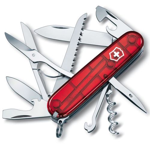 Victorinox SA Nůž Victorinox Huntsman Red Transparent