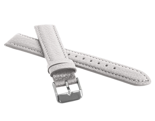 LAVVU LSHUW24 Bílý polstrovaný řemínek BISON z luxusní kůže Top Grain - 24