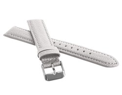 LAVVU LSHUW24 Bílý polstrovaný řemínek BISON z luxusní kůže Top Grain - 24