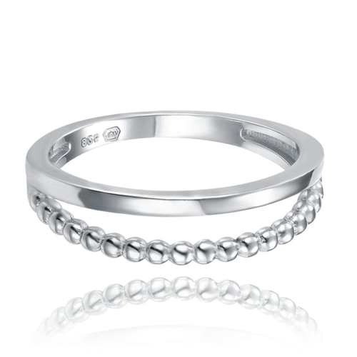 MINET Dvojitý stříbrný prsten