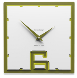 Hodiny CalleaDesign 10-004-54 Breath 30 cm zelená oliva