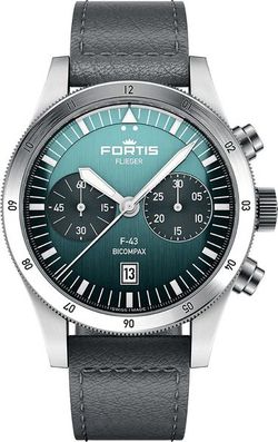 Fortis Flieger F-43 Bicompax Petrol F4240009