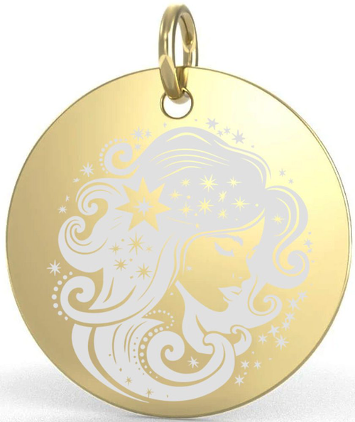 Přívěsek zlacené stříbro znamení panna 16 mm
