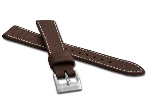 LAVVU LSFUC20 Tmavě hnědý strukturovaný řemínek EPSOM z luxusní kůže Top Grain - 20