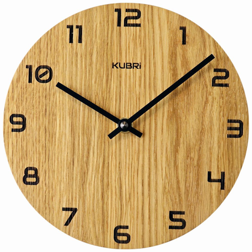 KUBRi 0057A - Dubové hodiny české výroby s výraznými čísly