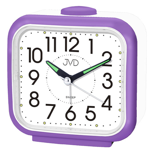 JVD SRP1309.6 - Budík s tichým chodem a možností volby zvonění drnčením nebo pípáním