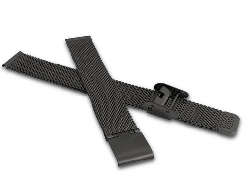 MINET MPSNB14 Černý kovový tah MESH Band Black - 14
