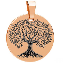 Stříbrný přívěsek rose gold strom života