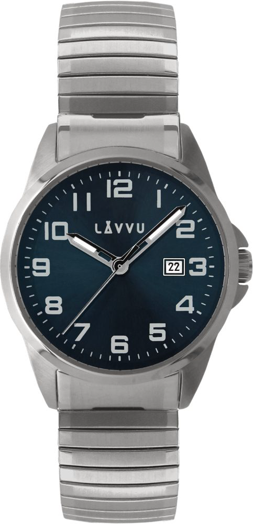 LAVVU Pánské pružné hodinky STOCKHOLM Big Blue LWM0021
