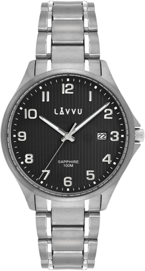 LAVVU Titanové hodinky se safírovým sklem TITANIUM LILLEHAMMER Black LWM0154