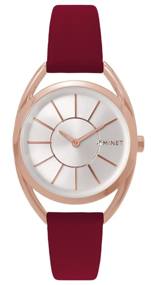 Vínové dámské hodinky MINET ICON PLUM PASSION MWL5074