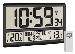 TFA 60.4521.01 - Nástěnné hodiny s vnitřní a vnější teplotou