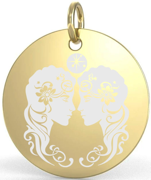 Přívěsek zlacené stříbro znamení blíženci 15 mm