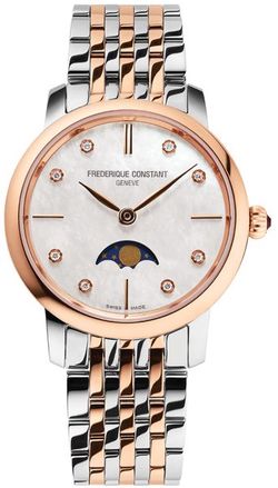 Frederique Constant Slimline Ladies Moonphase Quartz FC-206MPWD1S2B