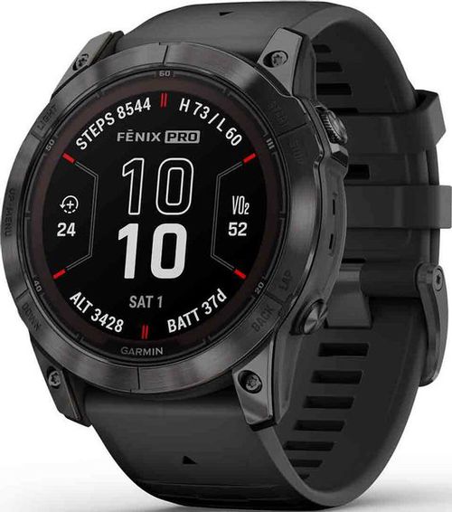 Garmin Fēnix 7X Pro Sapphire Solar Edition Carbon Gray DLC Titanium / Black Band - 010-02778-11