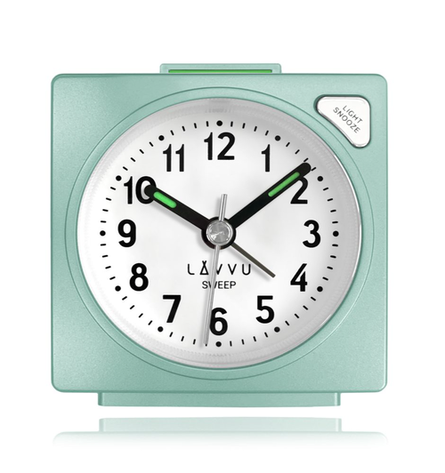 LAVVU LAS3044 - LAVVU Světle zelený budík SWEEP s plynulým chodem - 3 ROKY ZÁRUKA!