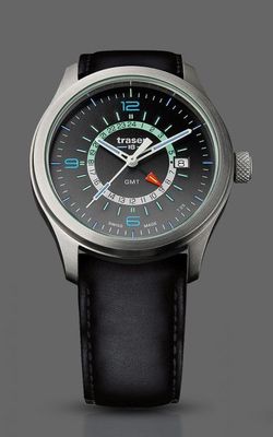 Traser Aurora GMT Silver - kůže