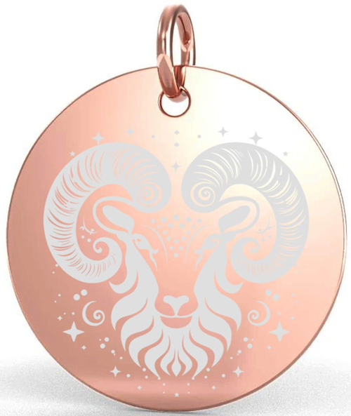 Přívěsek stříbro rose gold znamení beran 15 mm