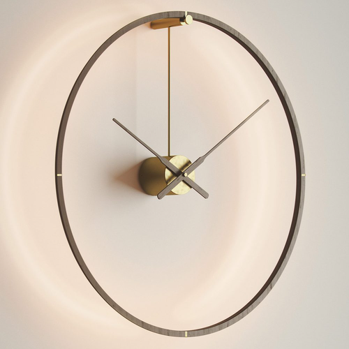 Nomon Ombra mini Premium wall 55 cm - Designové nástěnné hodiny s LED podsvětlením v rámu