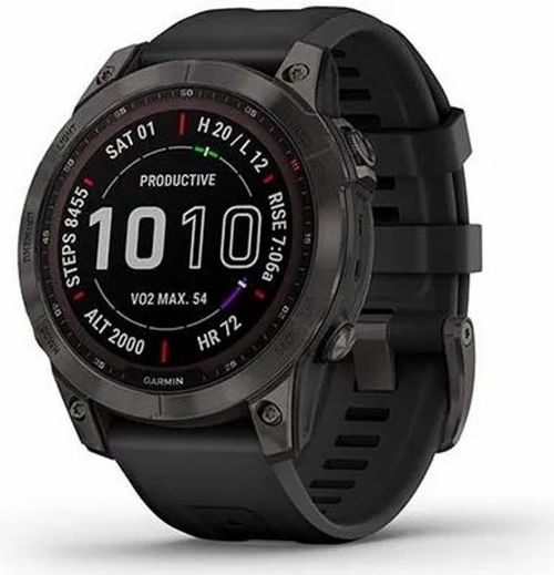 Garmin Fēnix 7S Pro Sapphire Solar Edition Carbon Gray DLC Titanium / Black Band - 010-02776-11