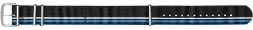 Traser řemen textilní černo-modrý Blue Infinity (63) - 22 mm