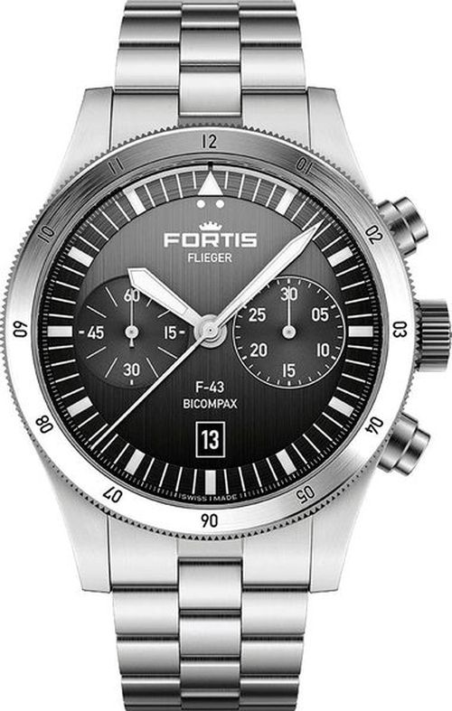 Fortis Flieger F-43 Bicompax Black F4240006