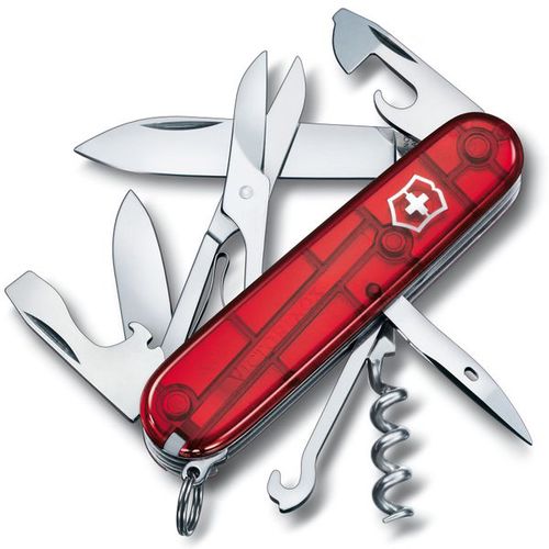 Victorinox SA Nůž Victorinox Climber Red Transparent