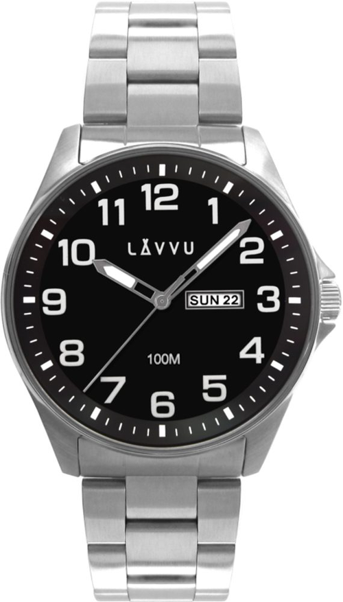 Ocelové pánské hodinky LAVVU LWM0142 BERGEN Black