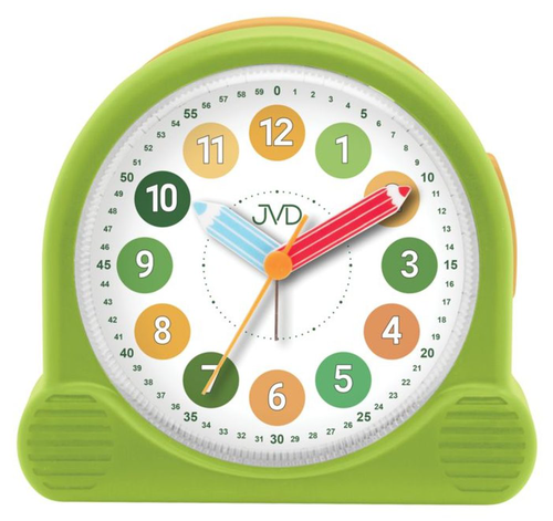 JVD SRP160.2 - dětský budík s originálním provedením ručiček
