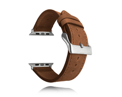 Hnědý kožený řemínek LAVVU Top Grain pro APPLE WATCH 38-40 mm LSXAES1