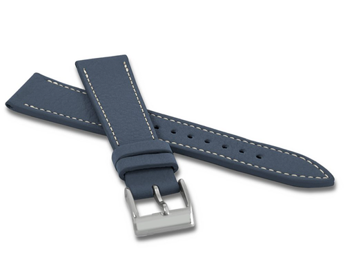 LAVVU LSAAL20 Tmavě modrý voděodolný řemínek DAVINCI z luxusní kůže Top Grain - 20