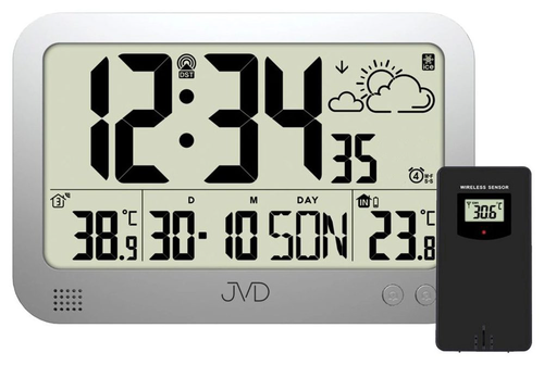 JVD RB3565.2 - Rádiem řízené hodiny s mnoha užitečnými funkcemi