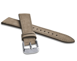 LAVVU LSACF18 Béžový prošitý kožený řemínek z jemného nubuku - 18