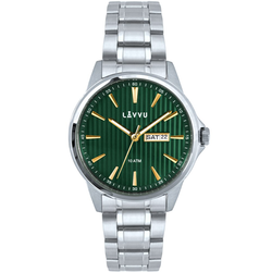 LAVVU Stylové pánské hodinky TRONES Green & Gold 100M