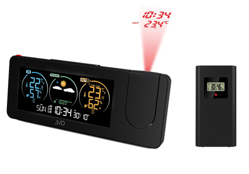 JVD RB3538.1 - Budík s venkovní teplotou a multifunkčním projektorem