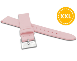 XXL Prodloužený růžový řemínek MINET z luxusní kůže Top Grain MSSXP18