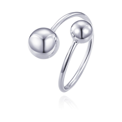MINET Stříbrný prsten s kuličkami