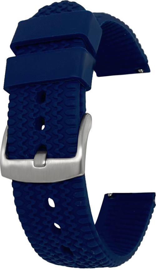 LAVVU Modrý strukturovaný silikonový řemínek na hodinky - 20 LS01L20