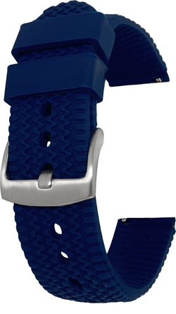 LAVVU Modrý strukturovaný silikonový řemínek na hodinky - 20 LS01L20