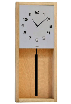 KUBRi 0301C - Kyvadlové hodiny české výroby z masivního dubu