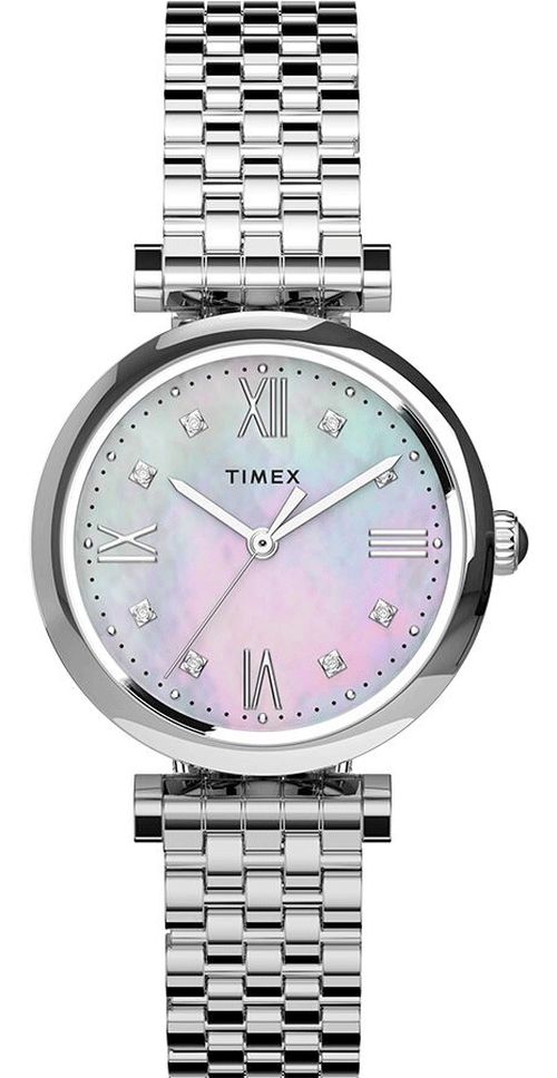 TIMEX Parisienne 28mm Stainless Steel Bracelet Watch TW2T78700