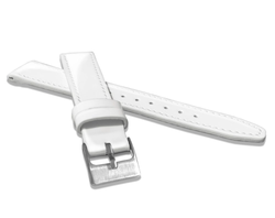 Bílý kožený řemínek s vysokým leskem MINET GLAMOUR MSOUW16